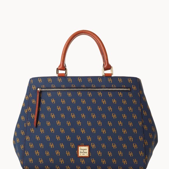 Dooney & Bourke Handbags - Dooney and Bourke Gretta Zip Satchel Navy New